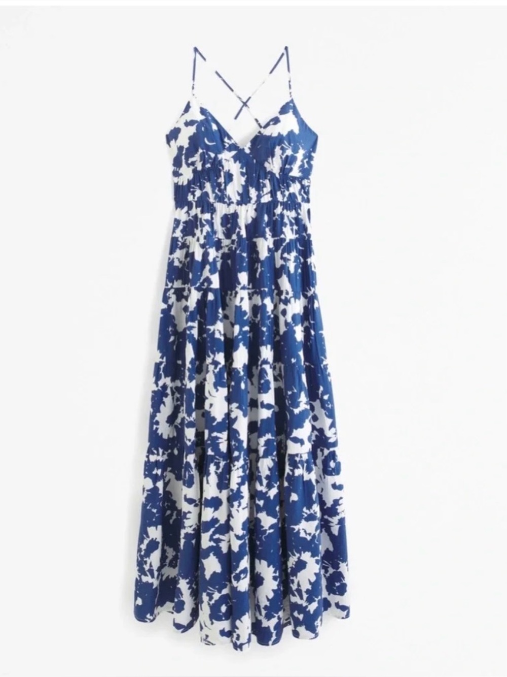 Abercrombie & Fitch Blue and White Floral Maxi Dress